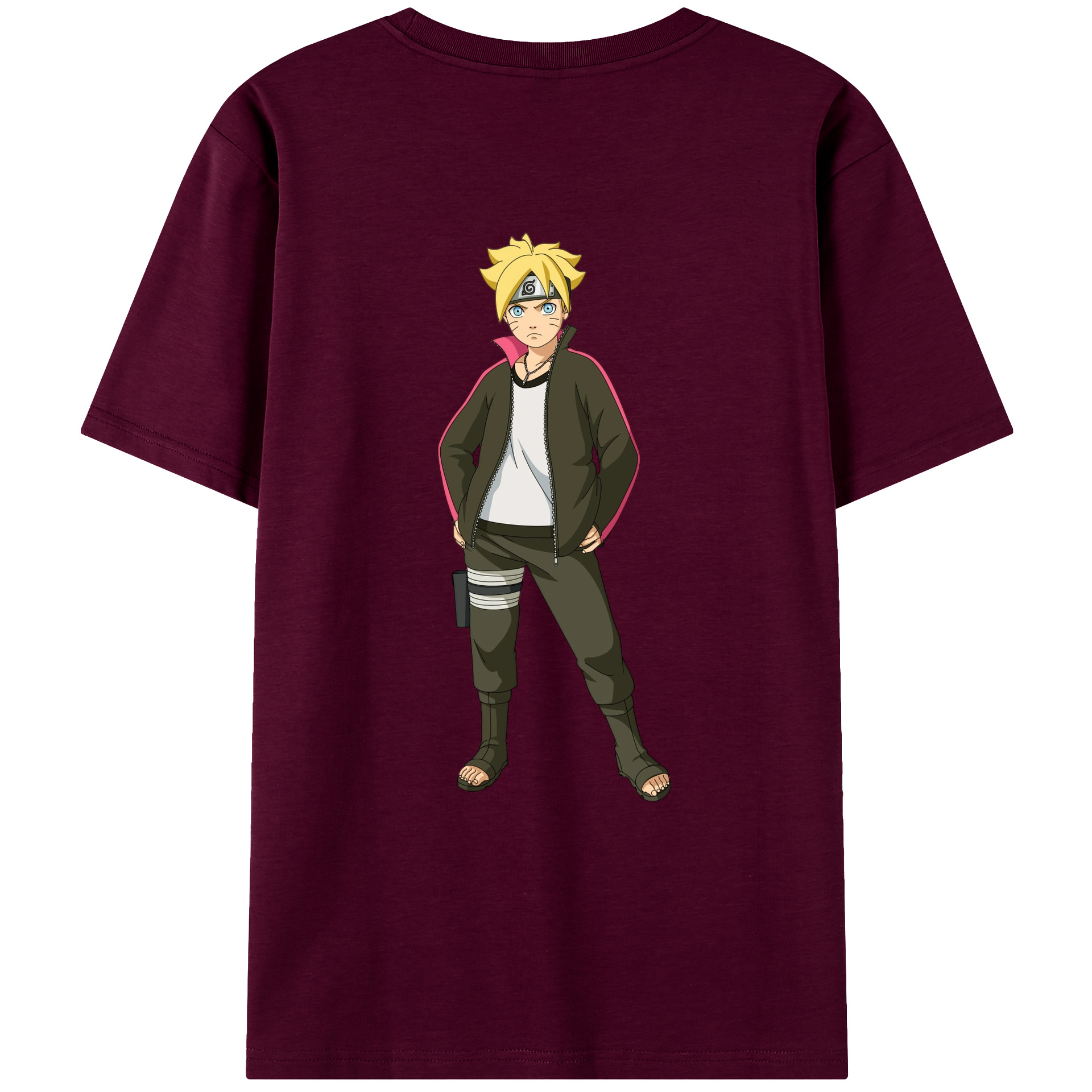 （画像用） NARUTO -ナルト- うずまき ボルト Uzumaki Boruto レディース半袖Tシャツ(バックプリント)